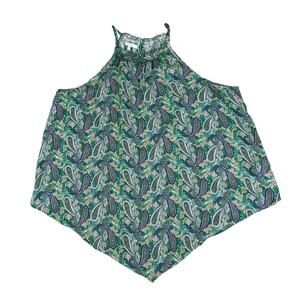 Maurices Womens Handkerchief Top Size 1X Paisley High Neck Boho Summer Spring